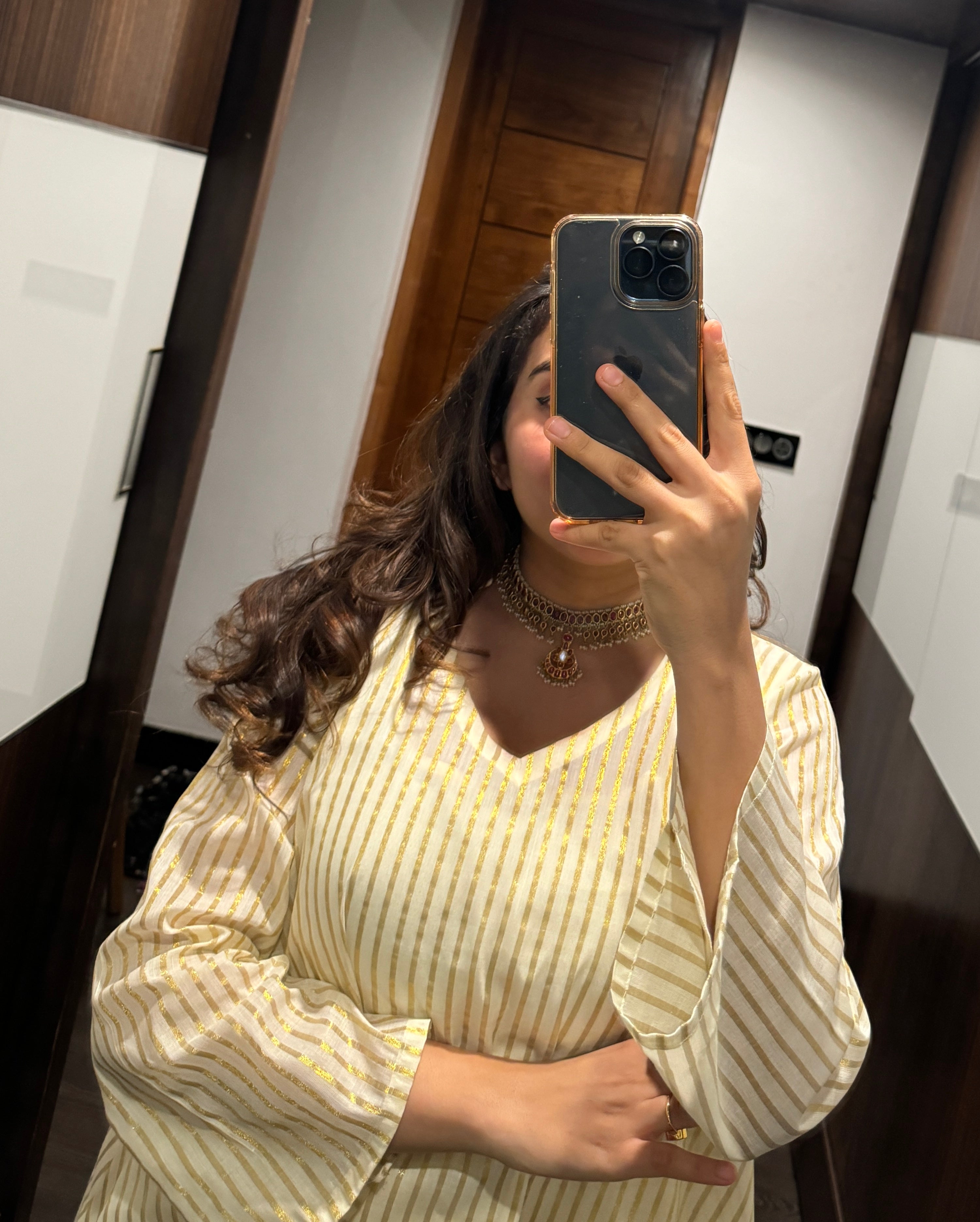 Onam stripe 2 Pc Set ✨