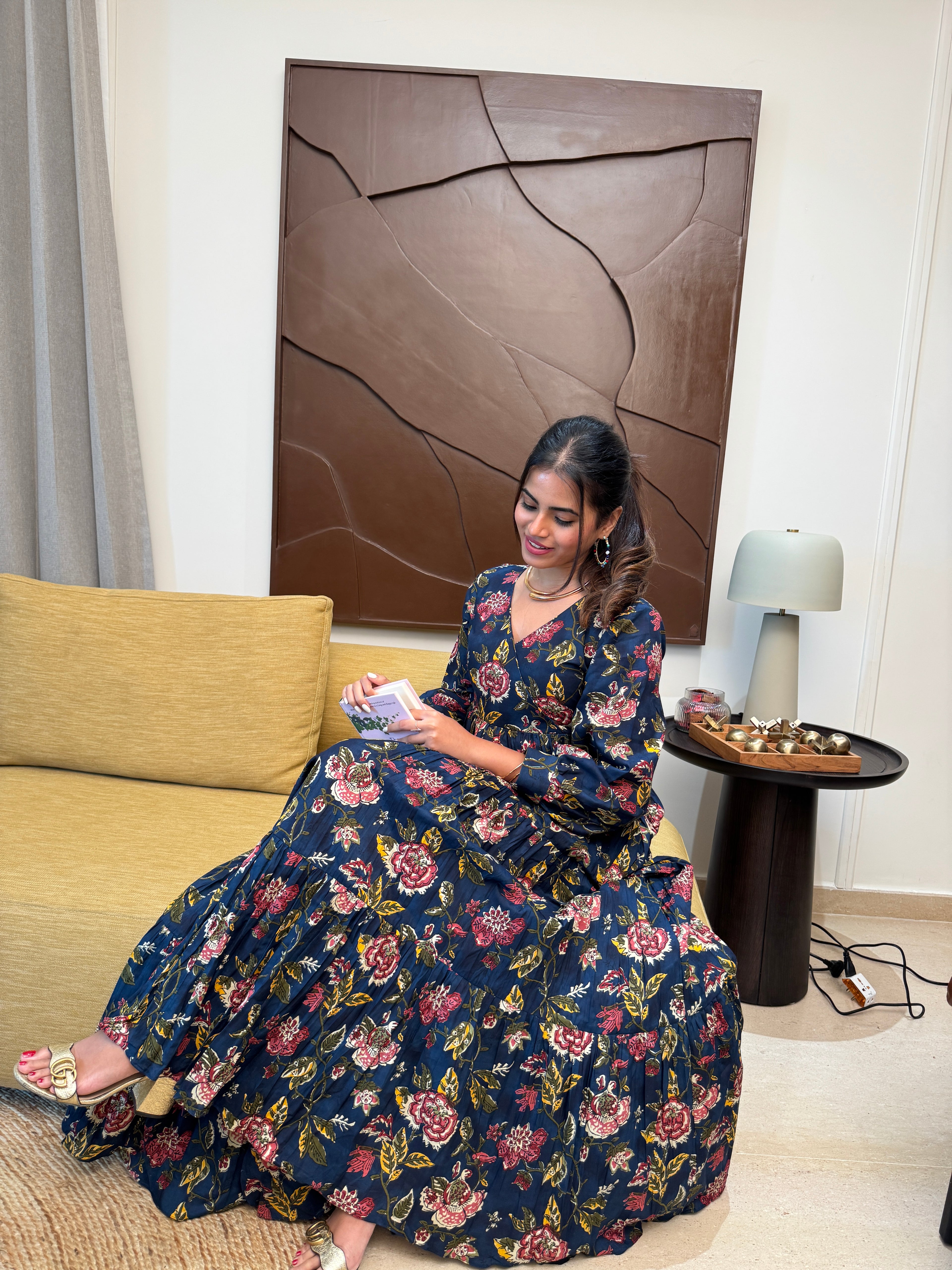 Midnight Bloom Maxi dress