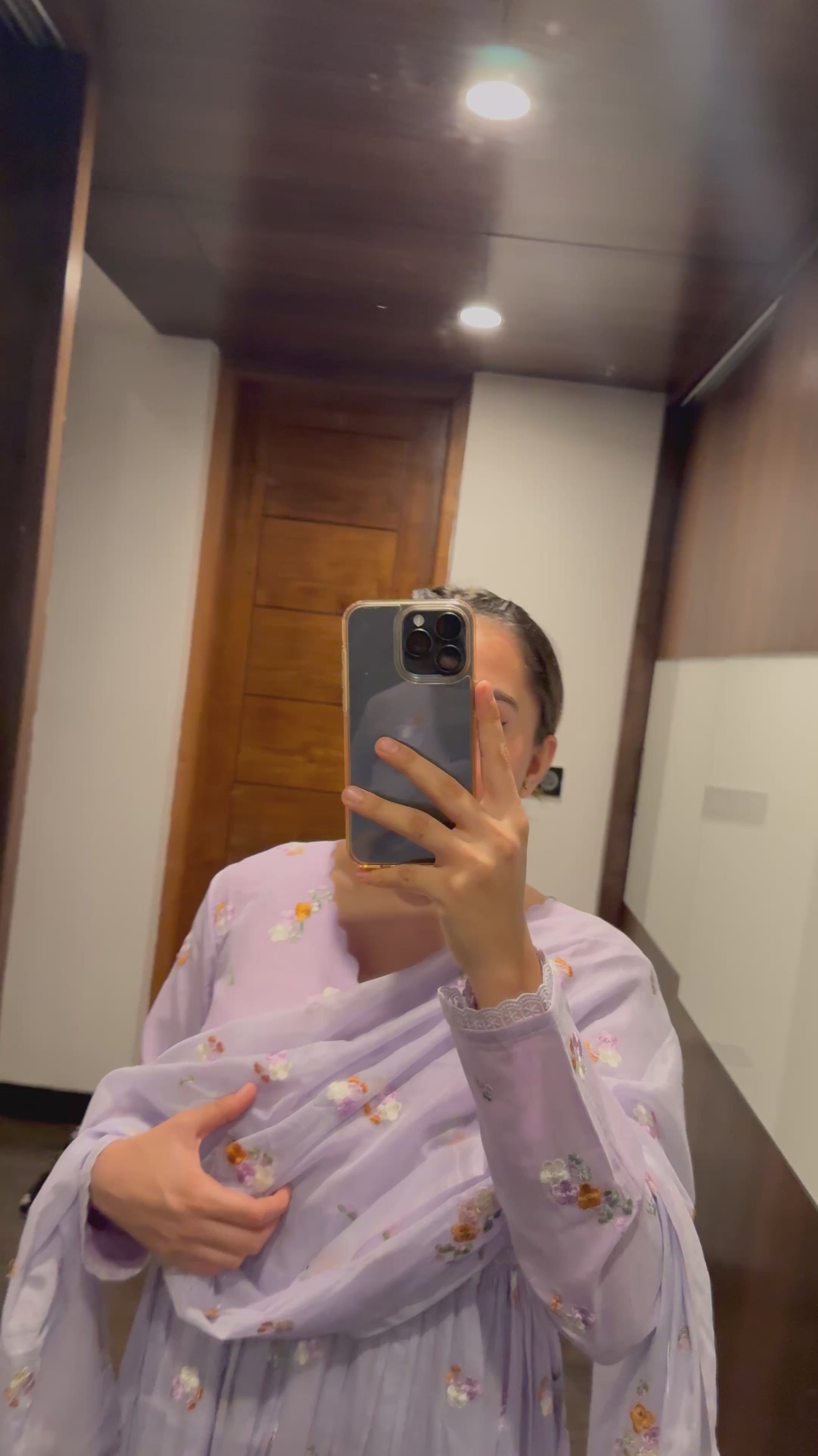 Lavender Mul Chanderi Set